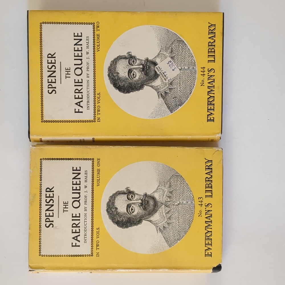 The Faerie Queene - Edmund Spenser, 2 vol. vintage 1966 Everyman's Library set.